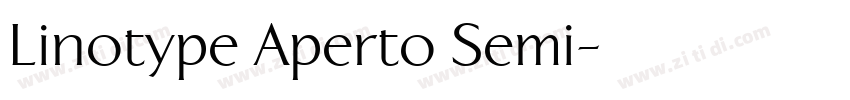 Linotype Aperto Semi字体转换